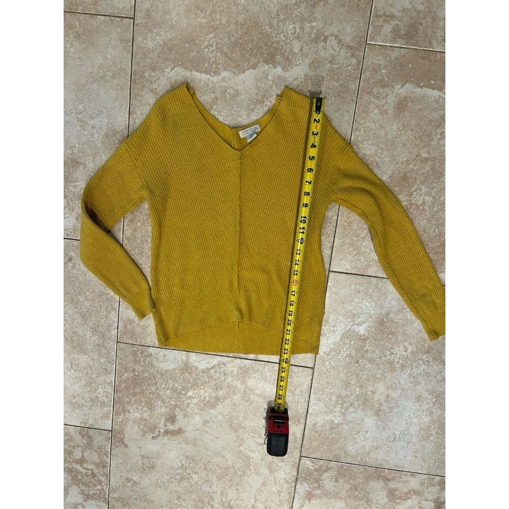 Ruby Moon Pullover Sweater Top Yellow Long Sleeve -Size Small